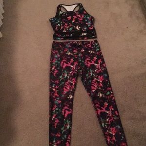 Fabletics leggings with matching crop top